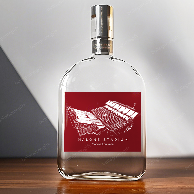 Malone Stadium-Louisiana-Monroe Warhawks football,Whiskey Bottles-Gifts For Sports Lovers