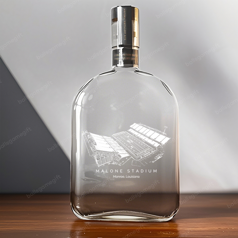 Malone Stadium-Louisiana-Monroe Warhawks football,Whiskey Bottles-Gifts For Sports Lovers