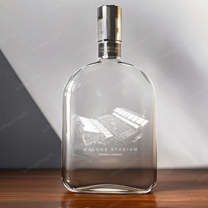 Malone Stadium-Louisiana-Monroe Warhawks football,Whiskey Bottles-Gifts For Sports Lovers