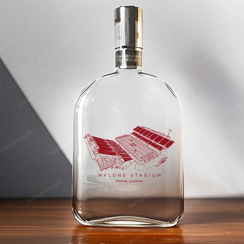 Malone Stadium-Louisiana-Monroe Warhawks football,Whiskey Bottles-Gifts For Sports Lovers