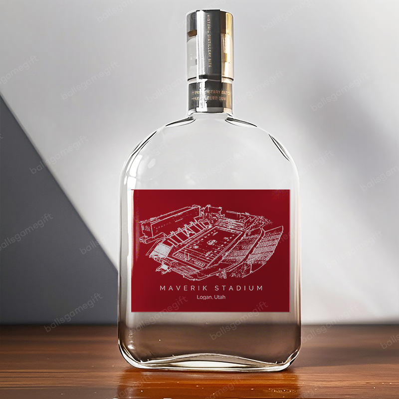Maverik Stadium-College football,Whiskey Bottles-Gifts For Sports Lovers