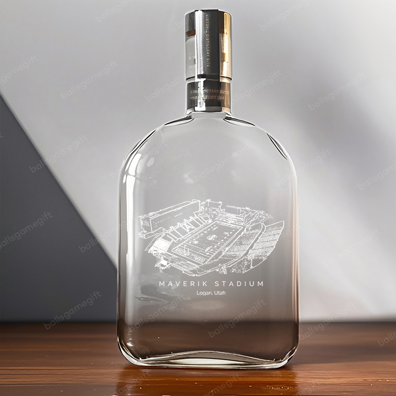 Maverik Stadium-College football,Whiskey Bottles-Gifts For Sports Lovers