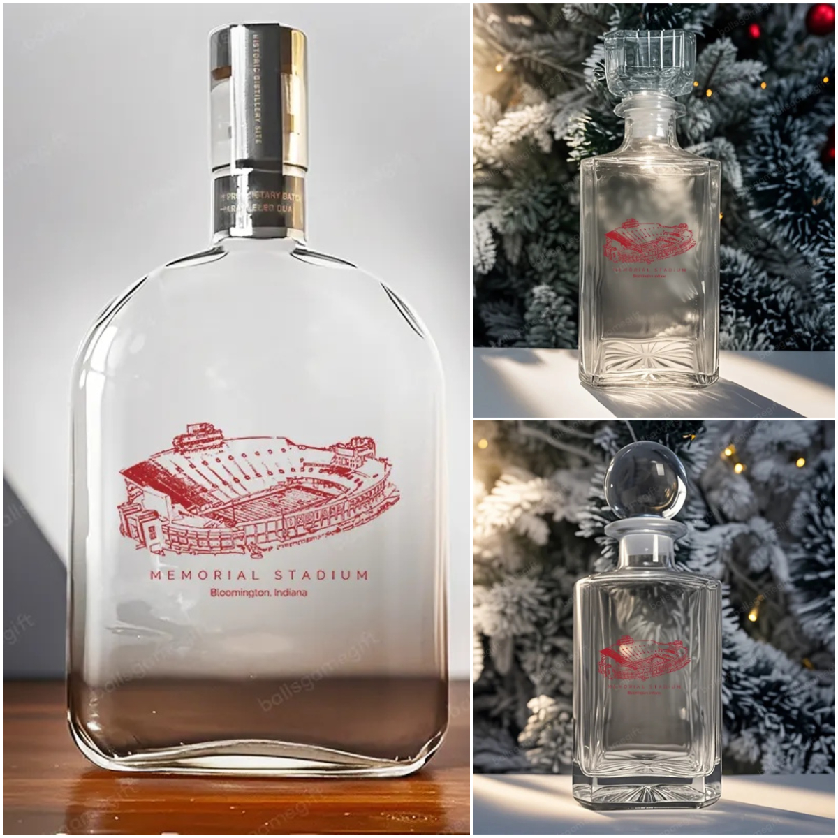 Memorial Stadium (Indiana) - Indiana Hoosiers Whiskey Bottles