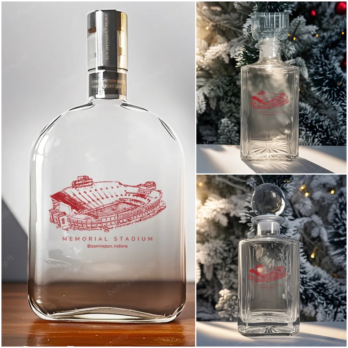 Memorial Stadium (Indiana) - Indiana Hoosiers Whiskey Bottles