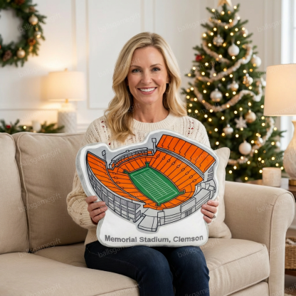 Memorial Staidum (Clemson）Plush Pillow