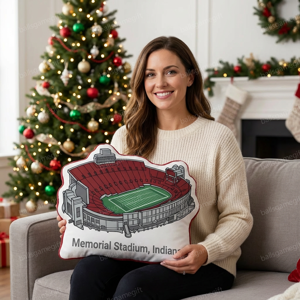 Memorial Staidum (Indiana）Plush Pillow