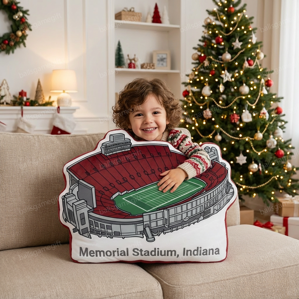 Memorial Staidum (Indiana）Plush Pillow