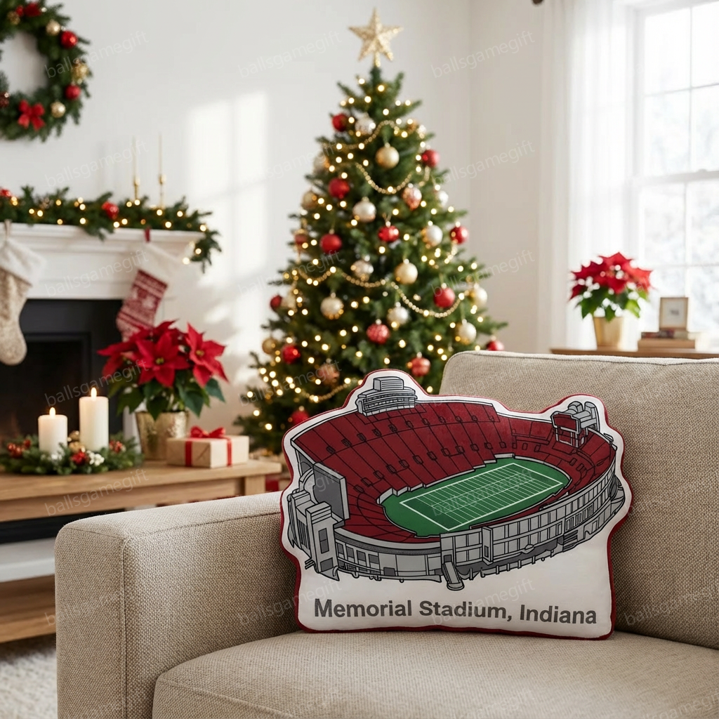 Memorial Staidum (Indiana）Plush Pillow