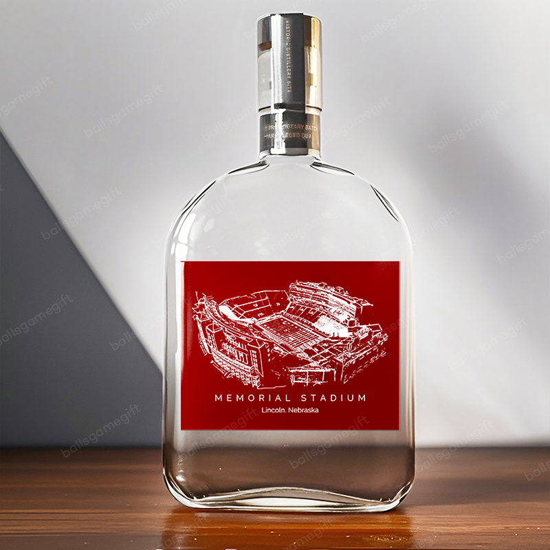 memorial stadium (lincoln)- Nebraska Cornhuskers football,Whiskey Bottles-Gifts For Sports Lovers