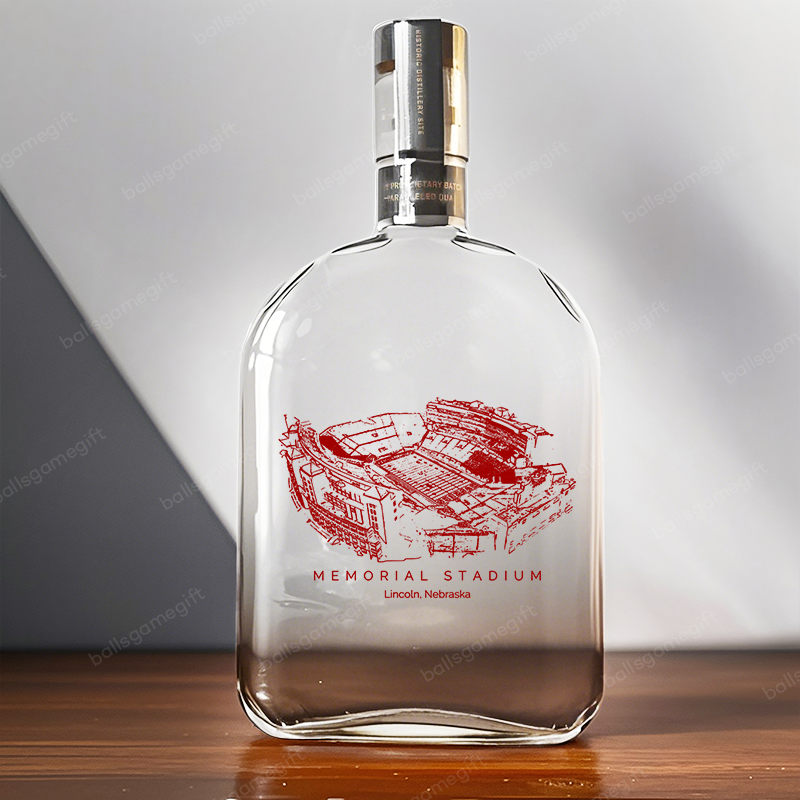 memorial stadium (lincoln)- Nebraska Cornhuskers football,Whiskey Bottles-Gifts For Sports Lovers