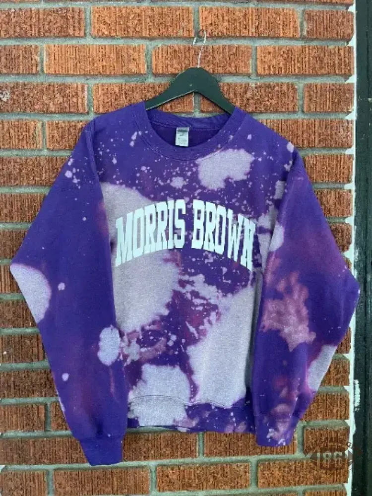 Custom State Bleached Crewneck | Premium Heat Transfer Print ✨