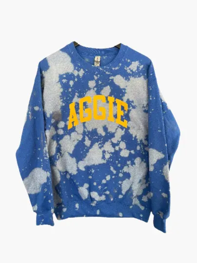 Custom State Bleached Crewneck | Premium Heat Transfer Print ✨