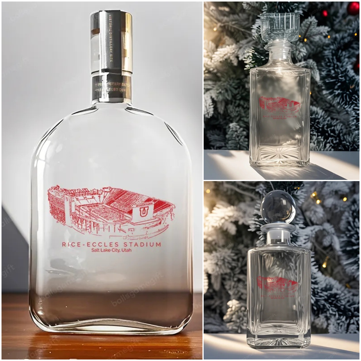 Rice–Eccles Stadium - Utah Utes Whiskey Bottles