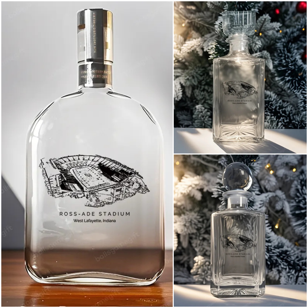 Ross–Ade Stadium - Purdue Boilermakers Whiskey Bottles