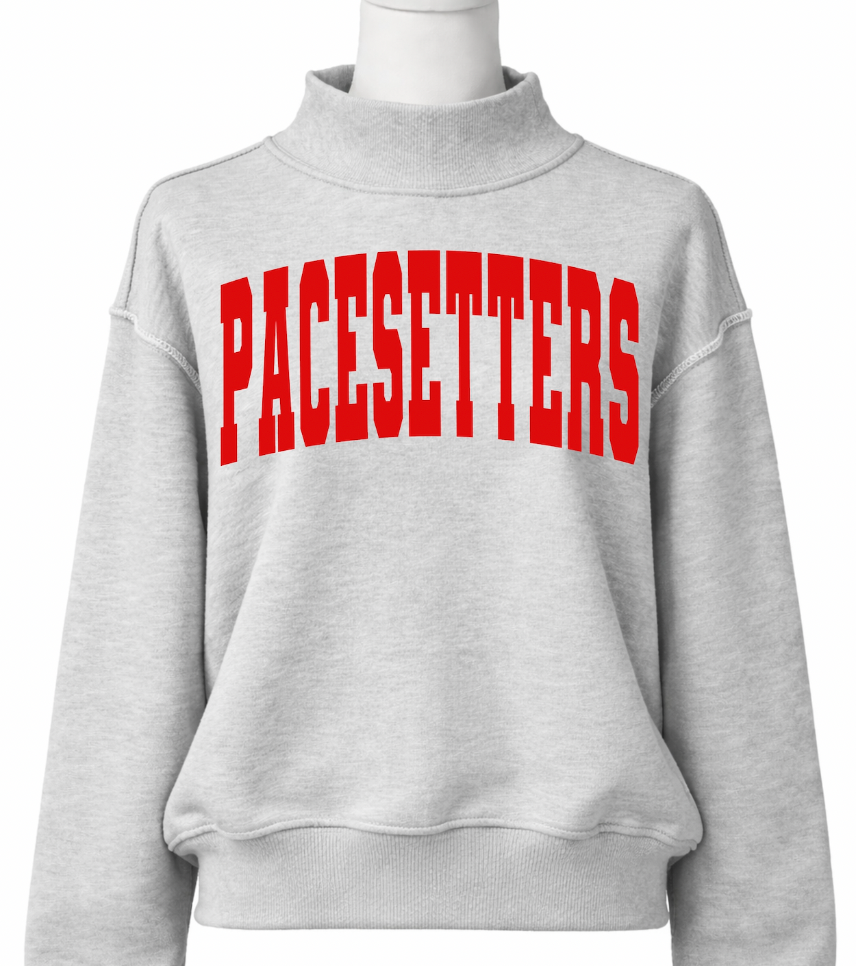 Custom Varsity Letter Mock Neck Sweatshirt | Oversized Collegiate Game Day Crewneck