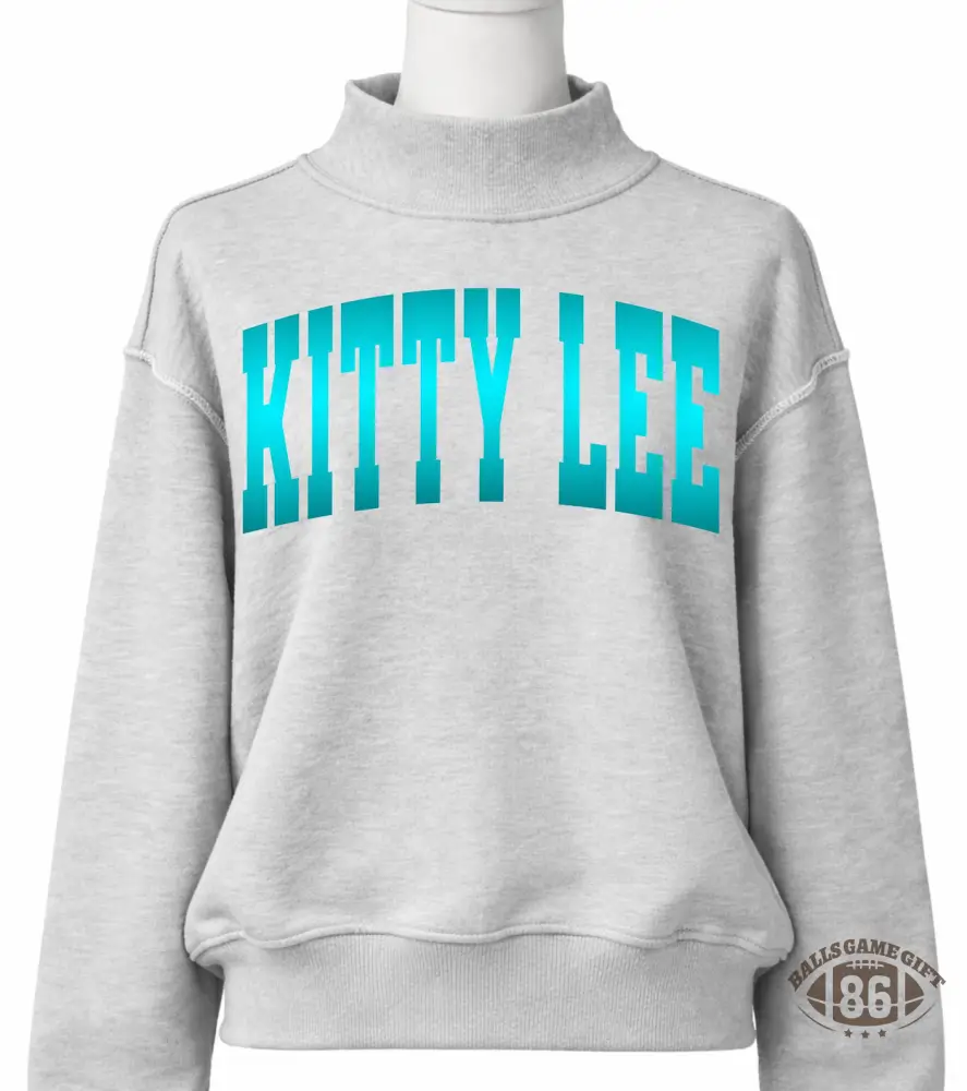 Custom Varsity Letter Mock Neck Sweatshirt | Oversized Collegiate Game Day Crewneck