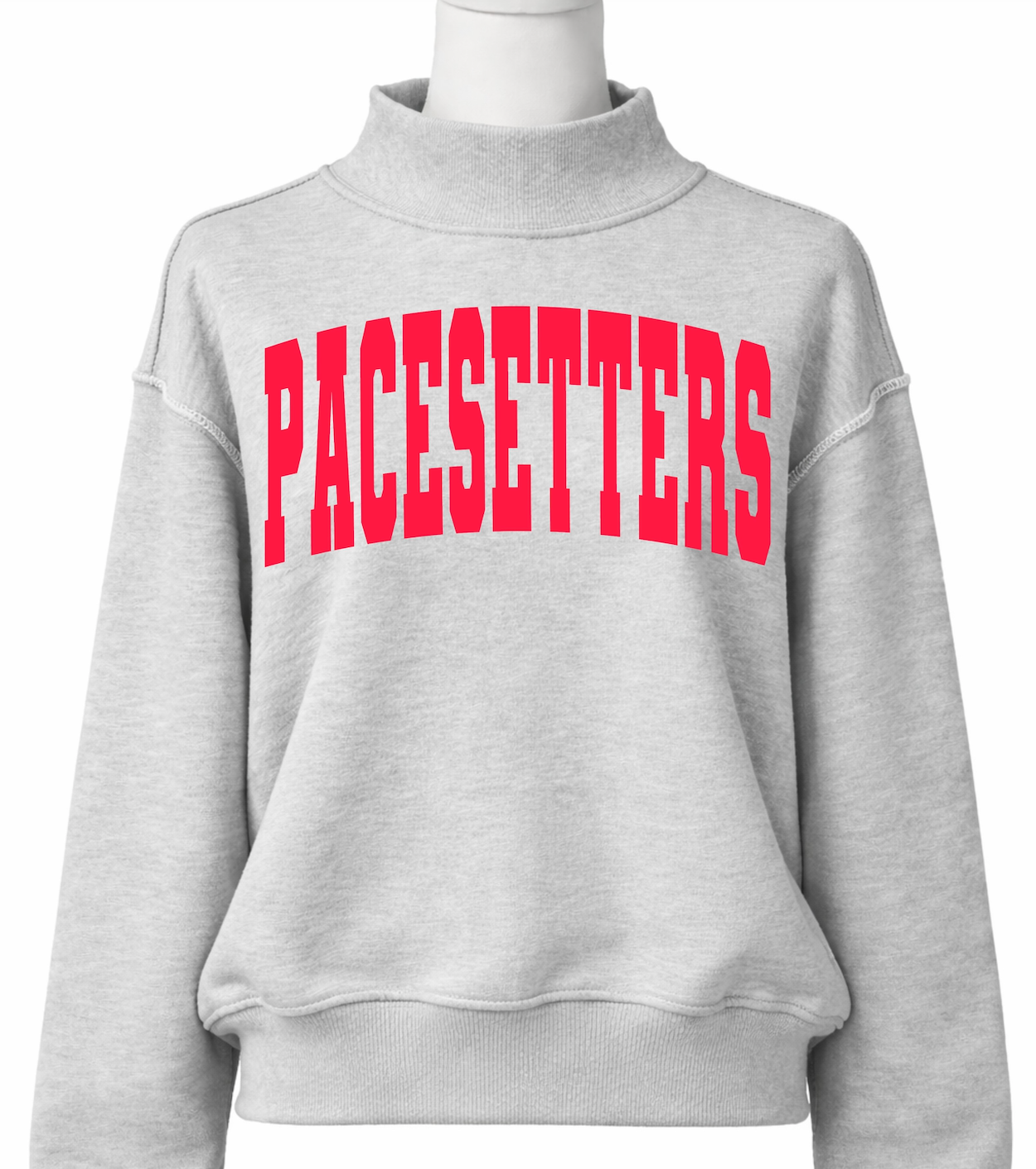 Custom Varsity Letter Mock Neck Sweatshirt | Oversized Collegiate Game Day Crewneck