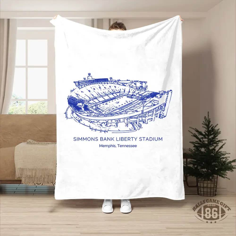Simmons Bank Liberty Stadium- Memphis Tigers football, College Football Blanket