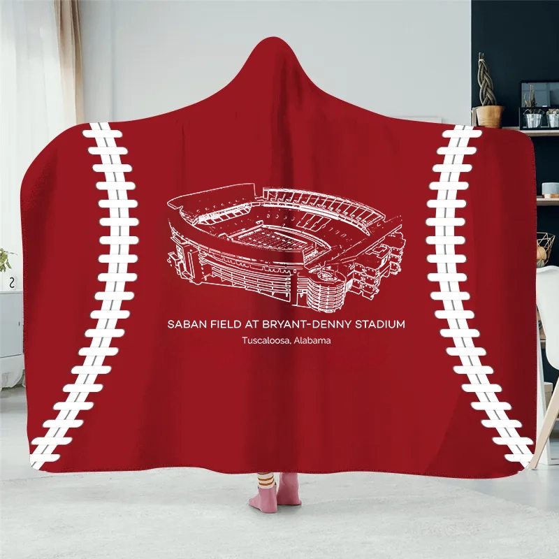 Saban Field at Bryant–Denny Stadium - College Football Hat Blanket