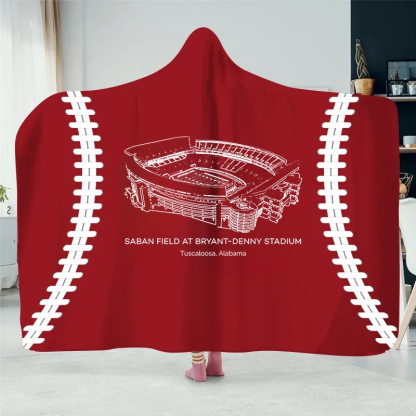 Saban Field at Bryant–Denny Stadium - College Football Hat Blanket