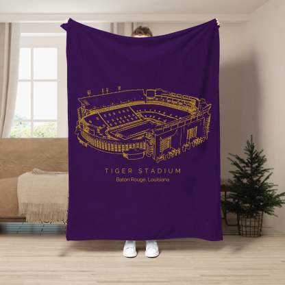 Tiger Stadium - Tigers football, College Football Blanket