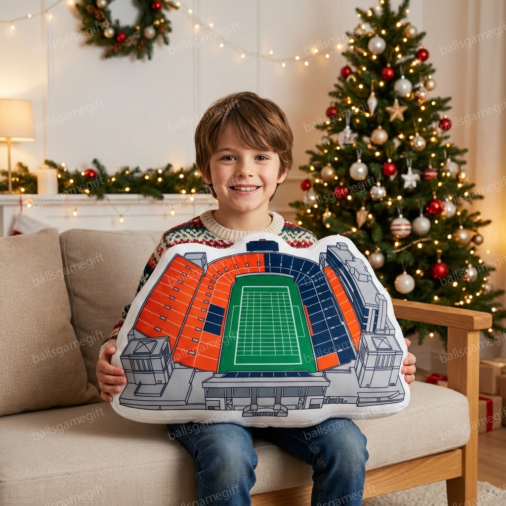 University of Illinois Memorial Stadium Plush Pillow