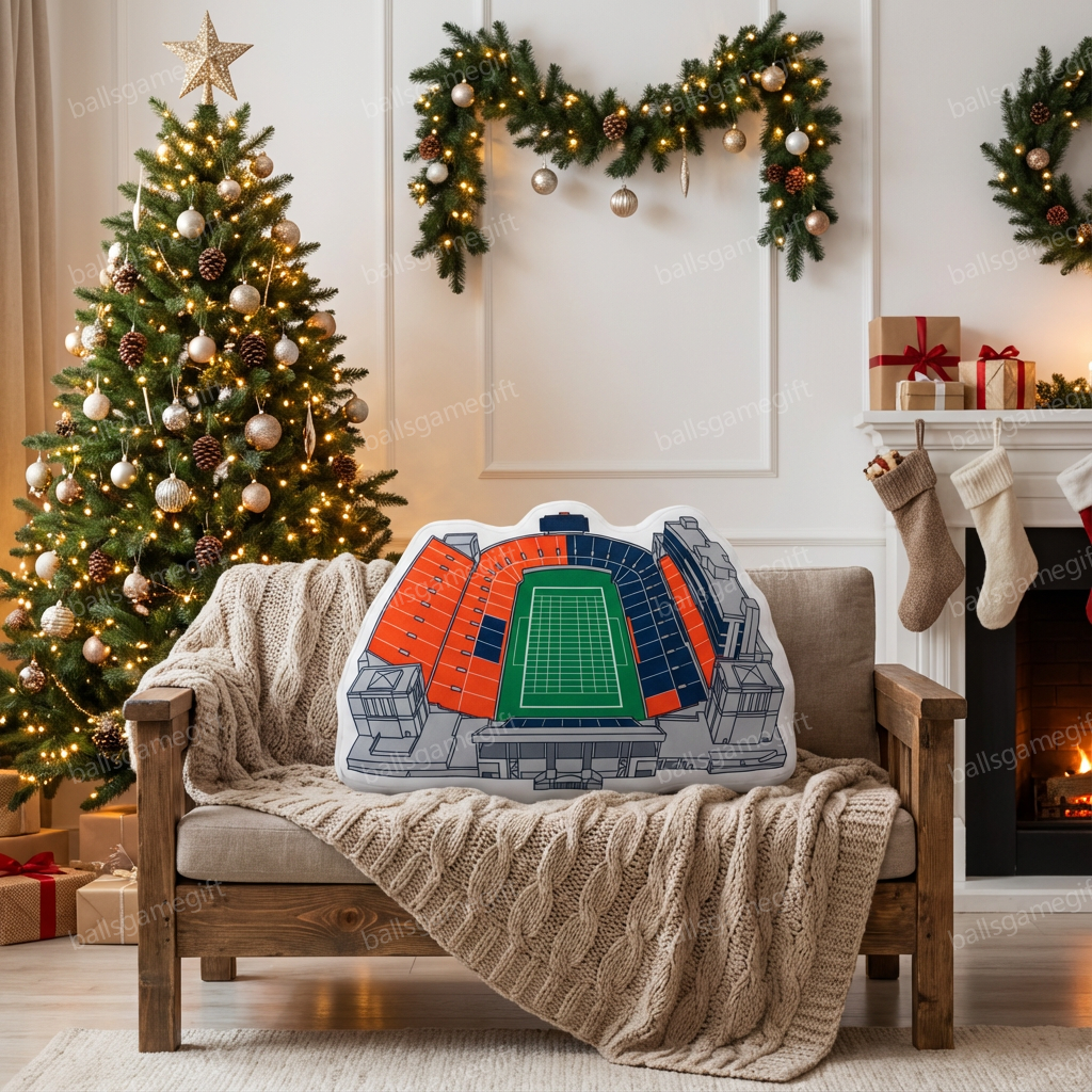 University of Illinois Memorial Stadium Plush Pillow