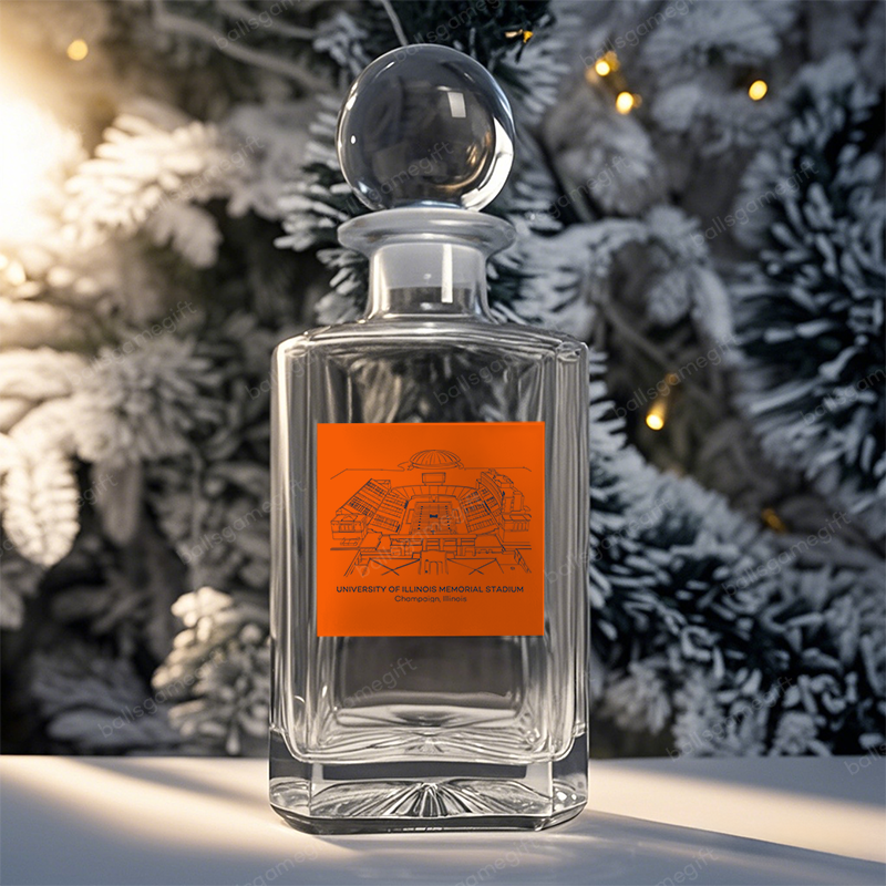 University of Illinois Memorial Stadium-Illinois Fighting Illini football,Whiskey Bottles-Gifts For Sports Lovers