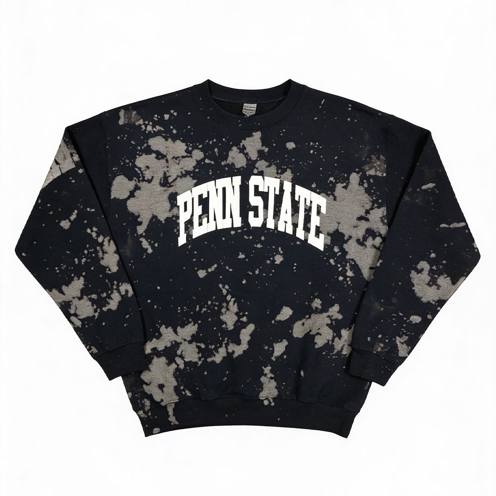Custom State Bleached Crewneck | Premium Heat Transfer Print ✨