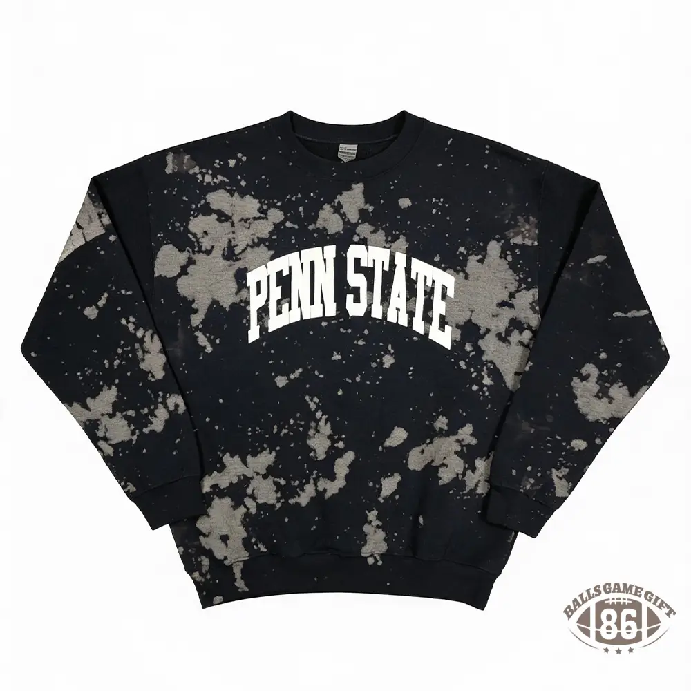 Custom State Bleached Crewneck | Premium Heat Transfer Print ✨