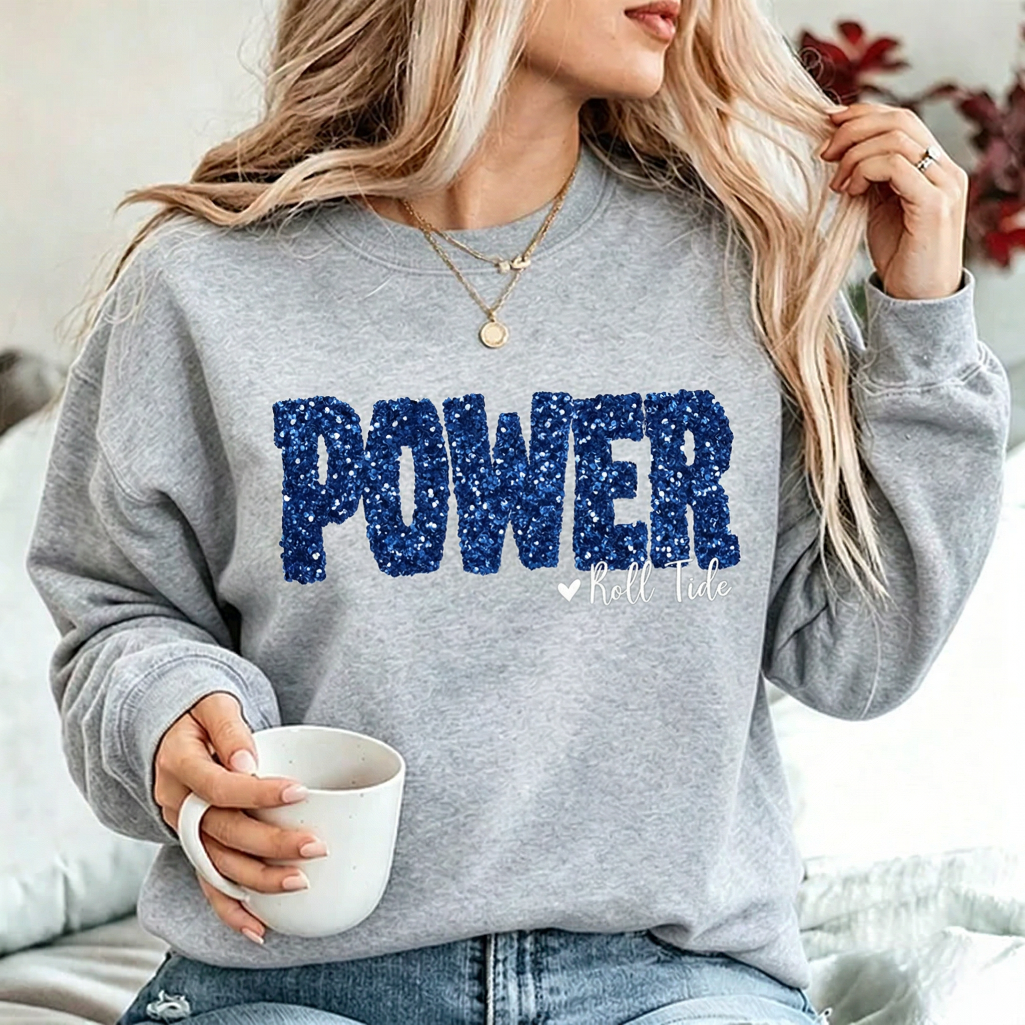 Custom Personalized Sequin Applique Gameday Team Name Mascot Sweatshirt