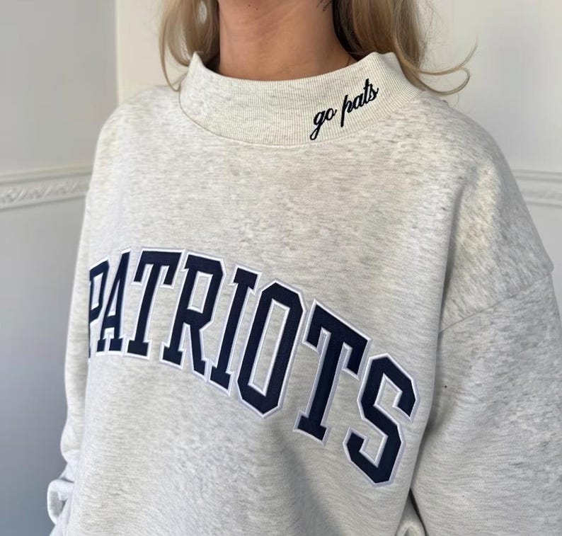 Custom Embroidered Mock Neck Team Name Sweatshirt Gifts for Sports Fans