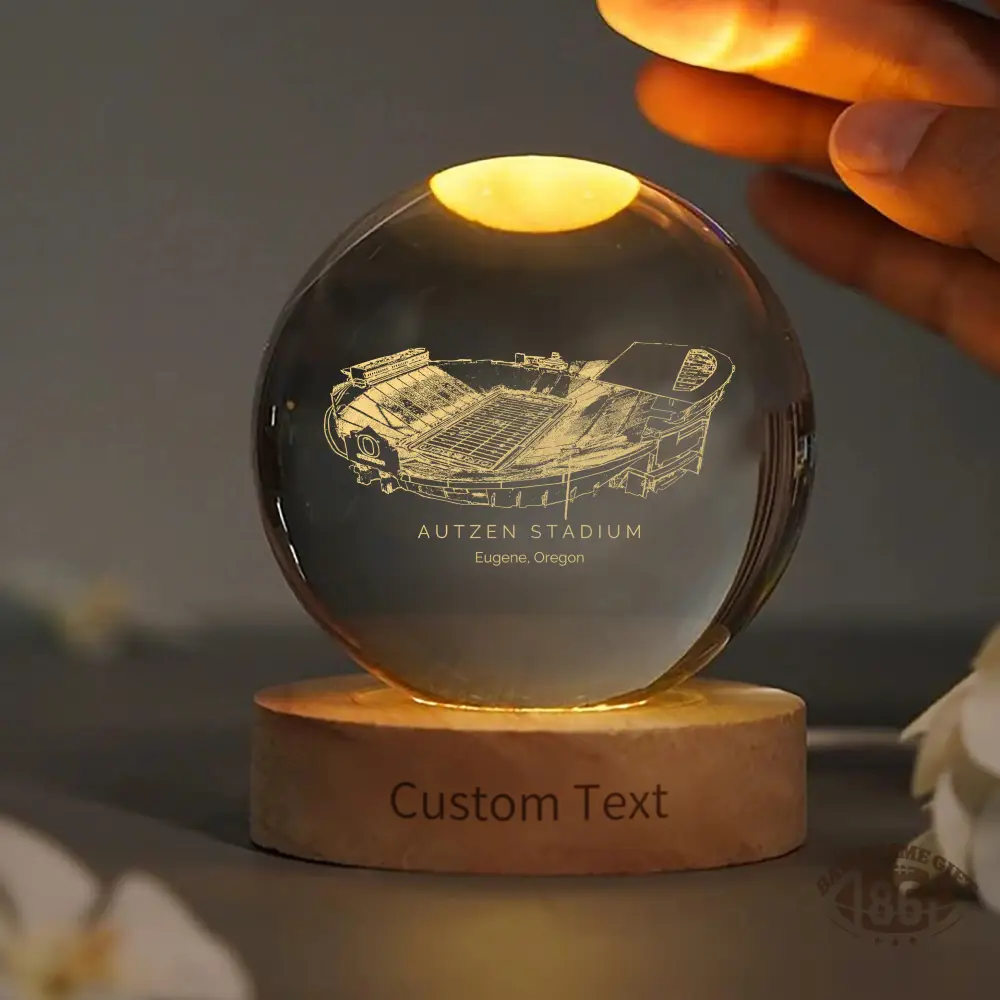 Autzen Stadium 3D Spherical Crystal Ball Lamp