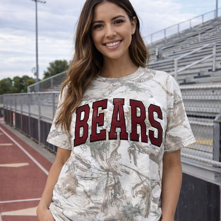 Custom Team Mascot Sweatshirt – Personalized Camo tee Gifts for Sports Mom