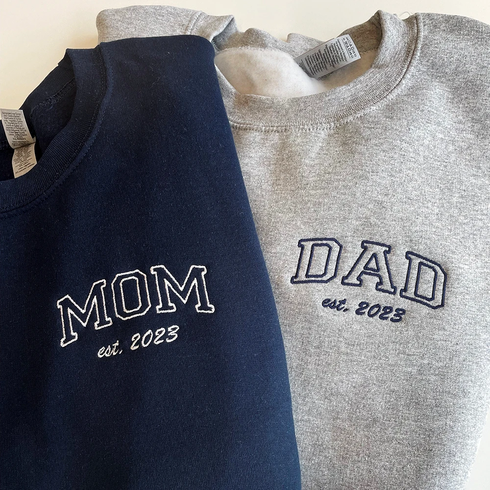  Personalized Matching Parent Crewneck with Kids Names, New Parents & Mother's Day Gift