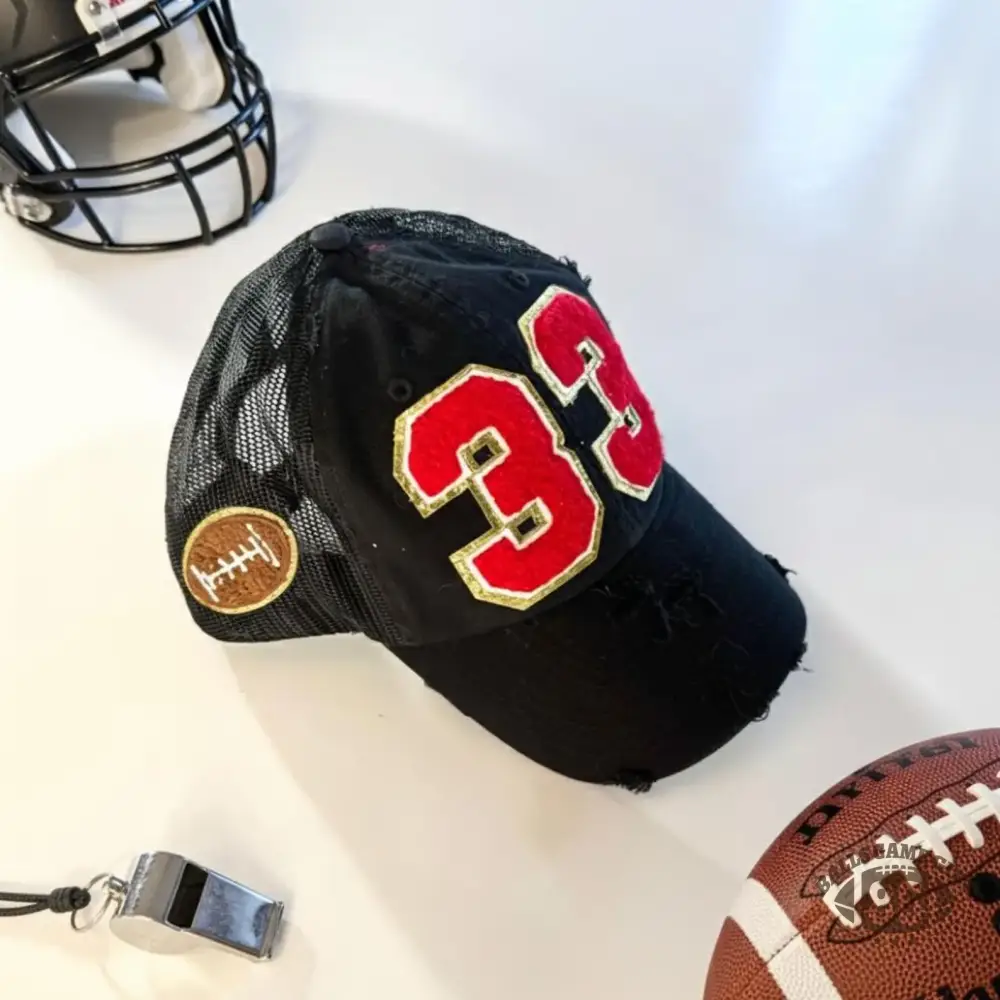 Baseball Mom Hat, Personalized Number Patch, Varsity Trucker Cap