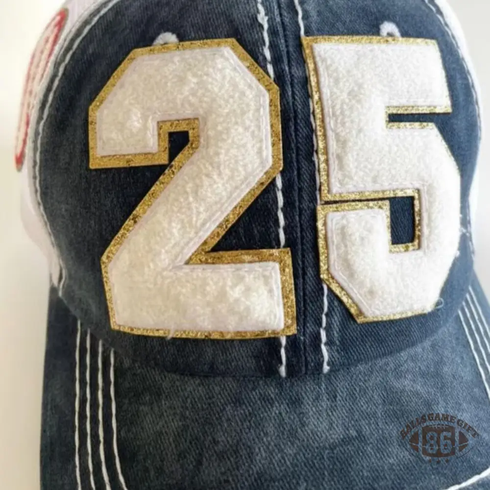 Baseball Mom Hat, Personalized Number Patch, Varsity Trucker Cap