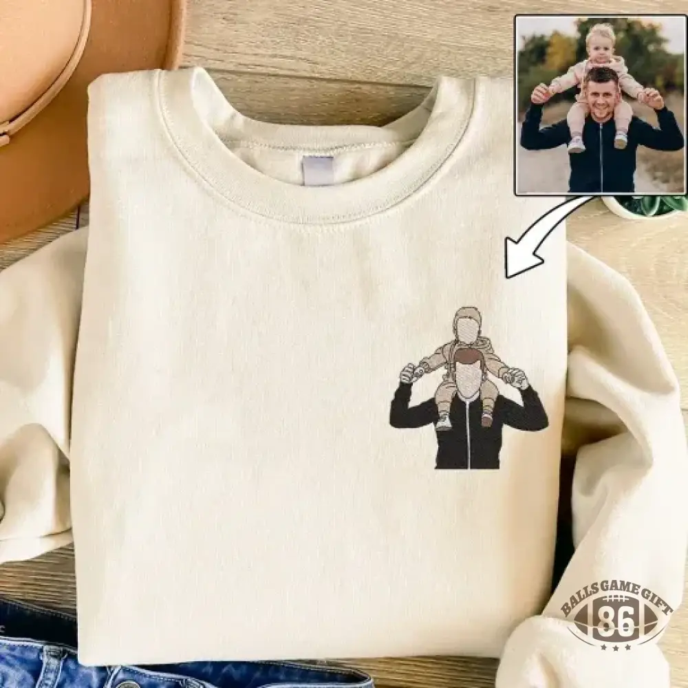 Custom Mama & Mom Portrait Embroidered Sweatshirt, Personalized Family Photo Crewneck, Mother's Day Gift