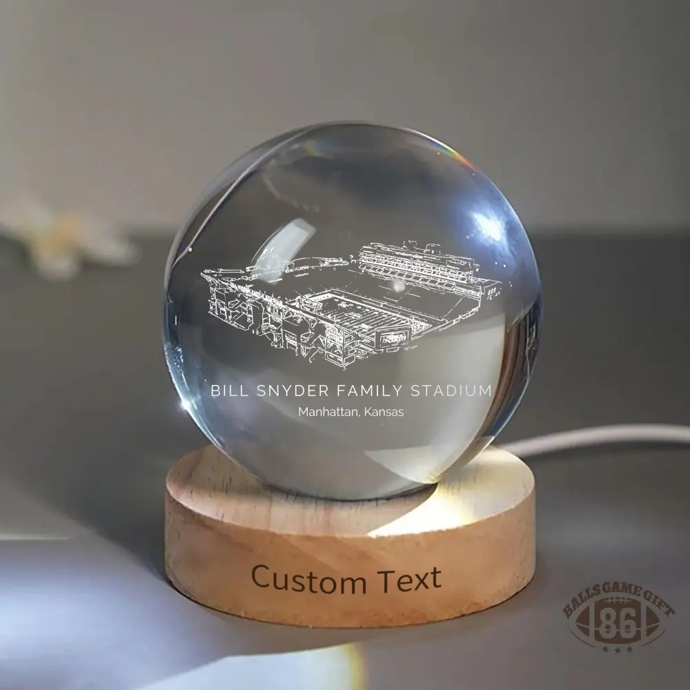 Bill Snyder Family Stadium 3D Spherical Crystal Ball Lamp