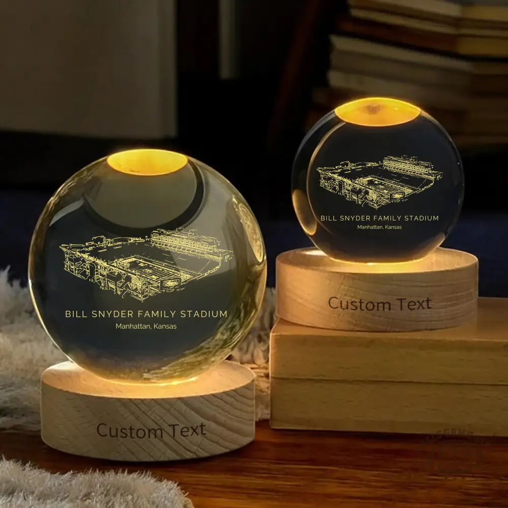 Bill Snyder Family Stadium 3D Spherical Crystal Ball Lamp