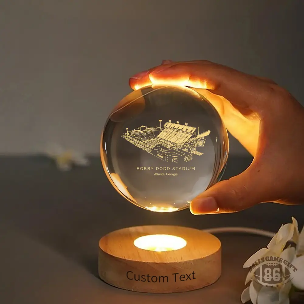 Bobby Dodd Stadium 3D Spherical Crystal Ball Lamp