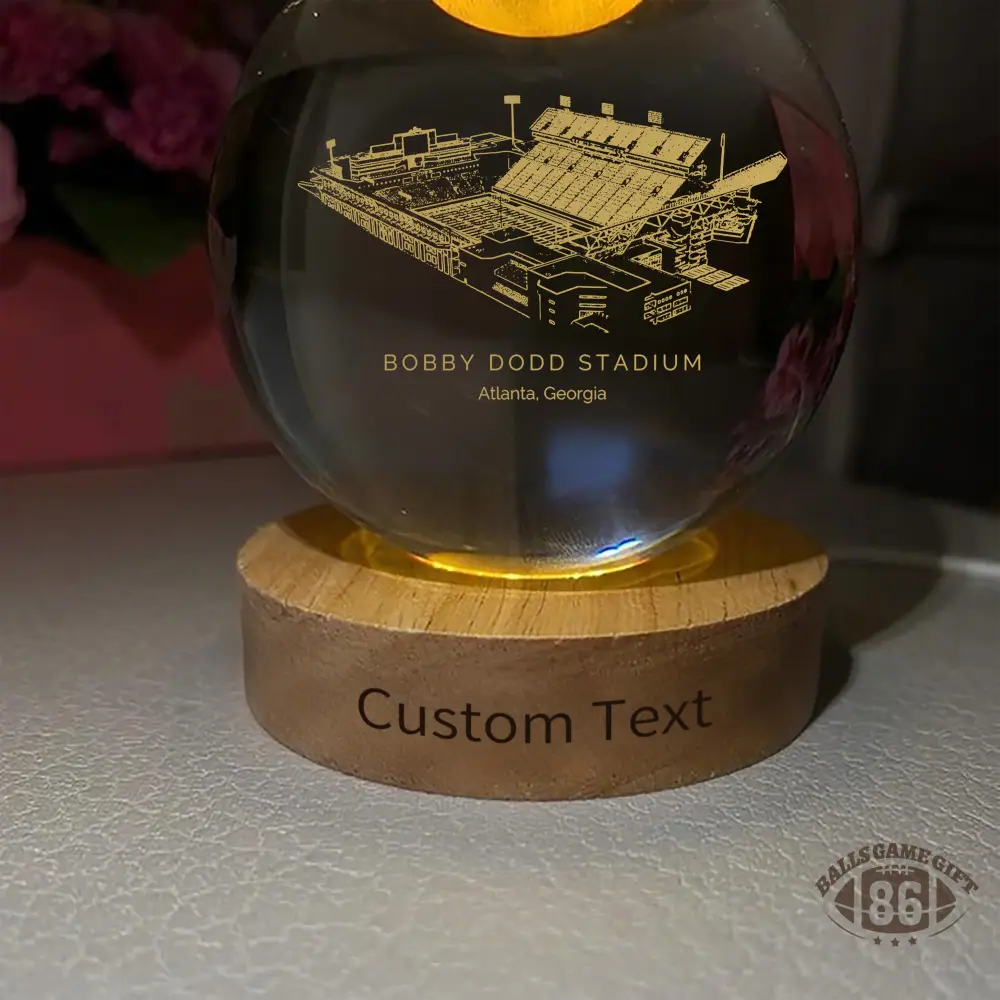 Bobby Dodd Stadium 3D Spherical Crystal Ball Lamp