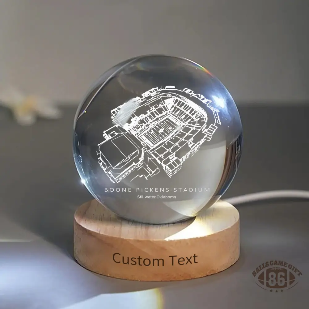 Boone Pickens Stadium 3D Spherical Crystal Ball Lamp