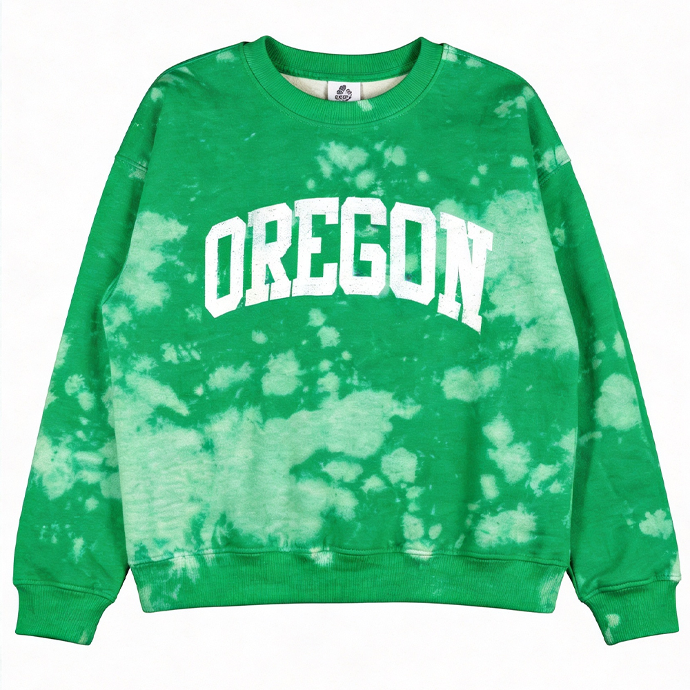 Custom State Bleached Crewneck | Premium Heat Transfer Print ✨