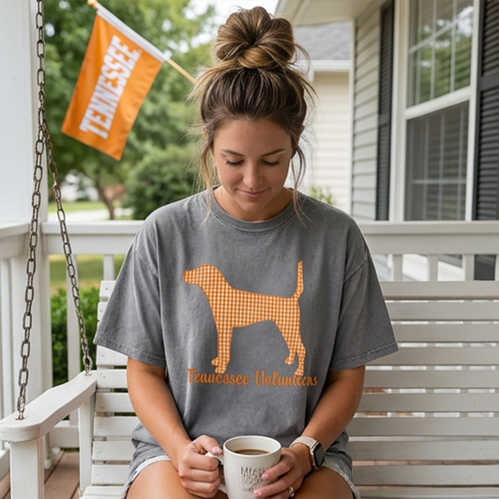 Personalized Appliqué Embroidered T-shirt Crewneck, Game Day Pullover, Vintage College Style