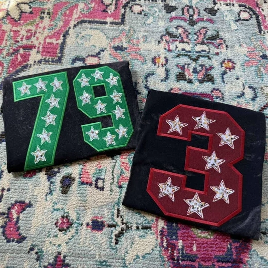 Custom Sequin Team Number & Letters Sweatshirt – Personalized Numbers Sweatshirt