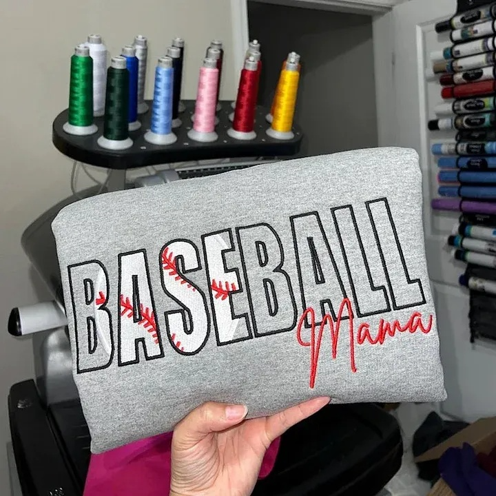 Personalized Game Day Mama Sweatshirt with kids name on the sleeve Football/Baseball/Soccer Mama