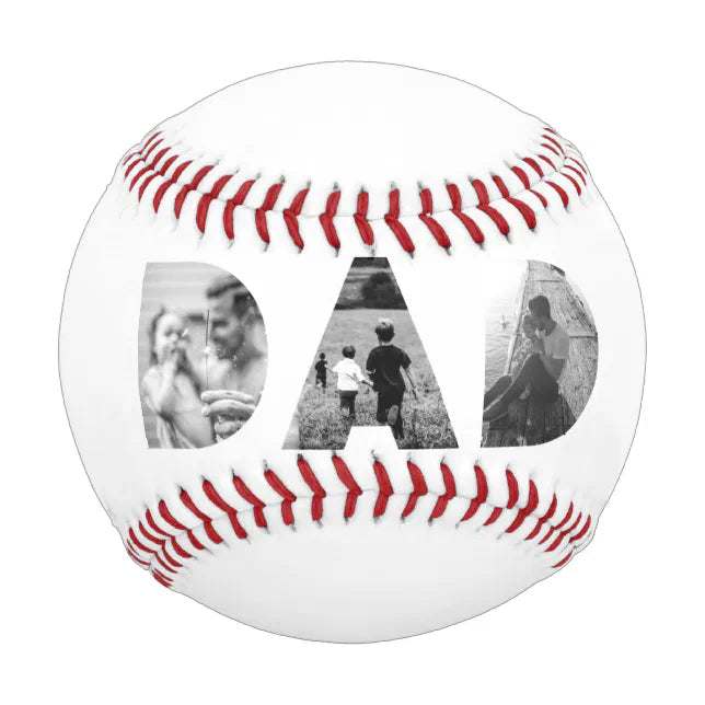 DAD Happy Fathers Day Photo Baseball