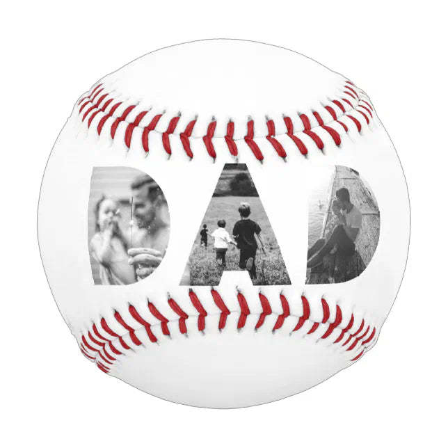 DAD Happy Fathers Day Photo Baseball