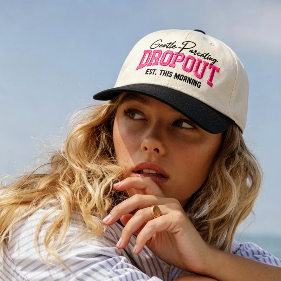 Gentle Parenting Dropout Hat, Embroidered Unisex Dad Mom Baseball Cap, Funny Casual Gift Hat